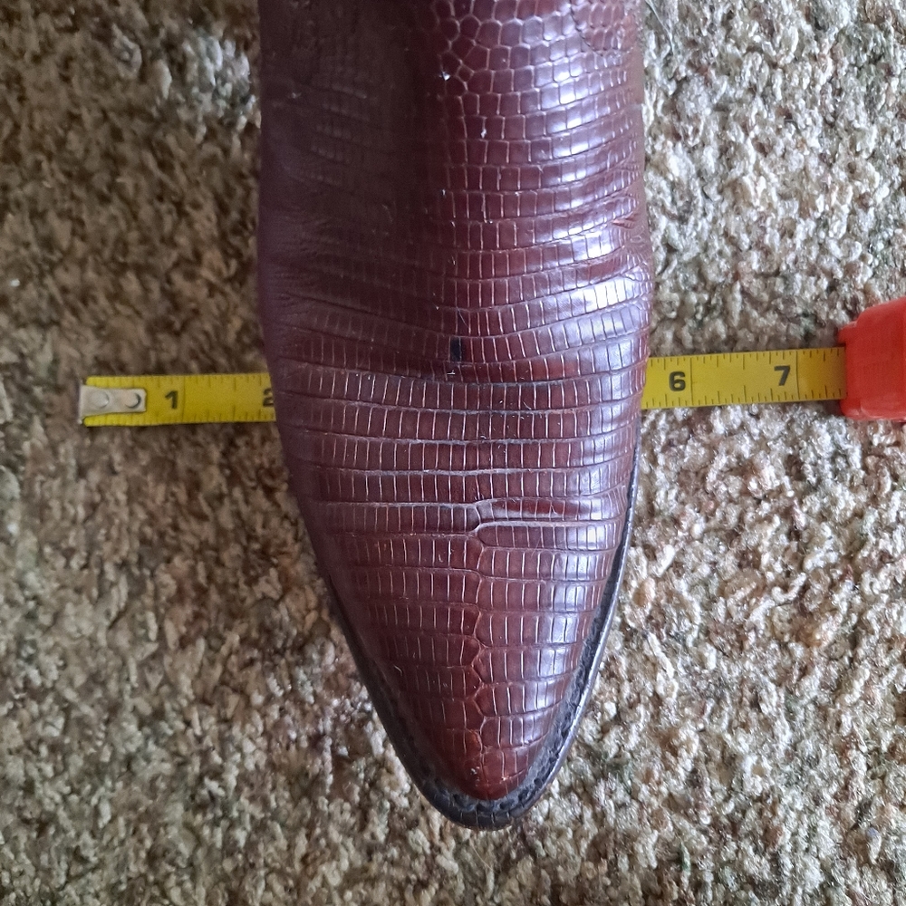 Justin Boots brown heeled cowboy boots - Picture 9 of 12